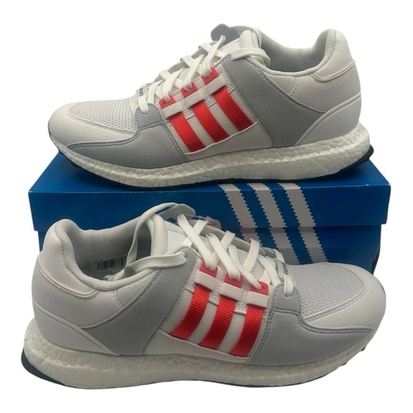 Adidas EQT Support Running Shoes Mens Sz 12 Gray/White/Orange Sneakers BY9532‎